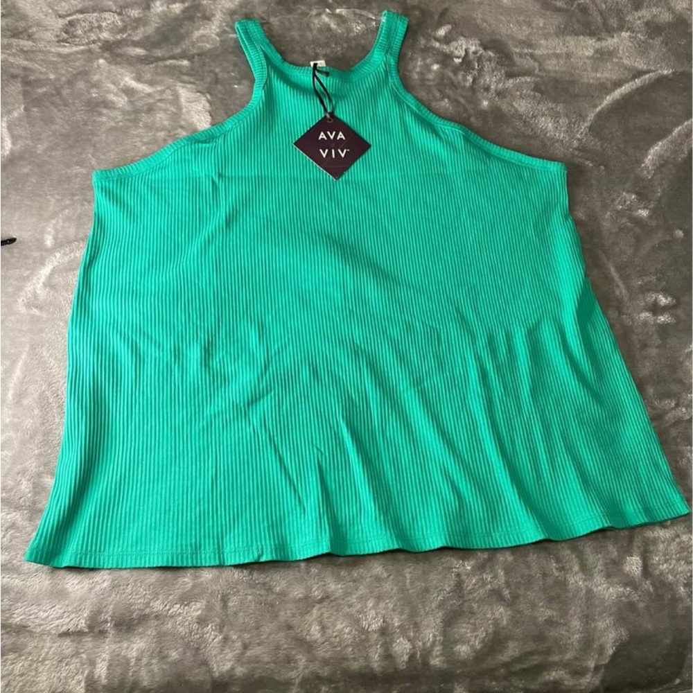 Ribbed Tank Top-(1) Green, (1) Black-3x-Ava & Viv